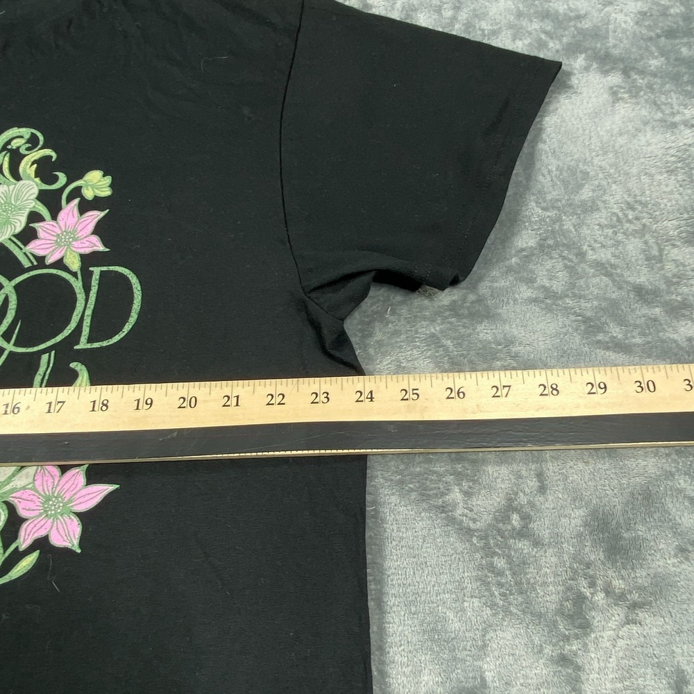 Fleetwood Mac Graphic Shirt 2XL Black Floral Tee Band Music Classic Rock Top Y2K - Picture 6 of 8
